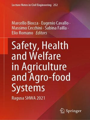 cover image of Safety, Health and Welfare in Agriculture and Agro-food Systems